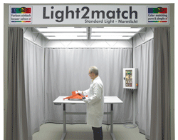 Begehbare Normlichtkabine UnityColor Light2match