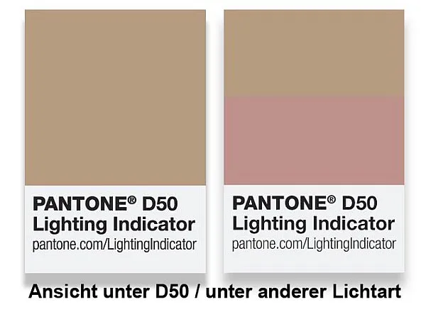 Pantone Metameriekarte D50