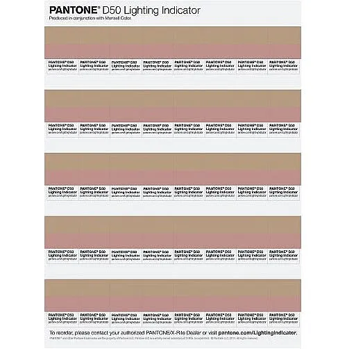 Pantone Metameriekarte D50