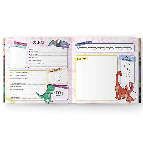 Kindergarten Freundebuch Dinos