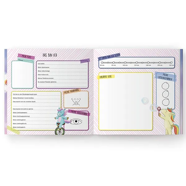 Kindergarten Freundebuch Einhorn