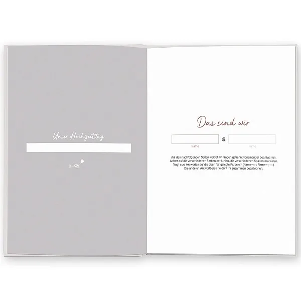 Hochzeitstag Tagebuch