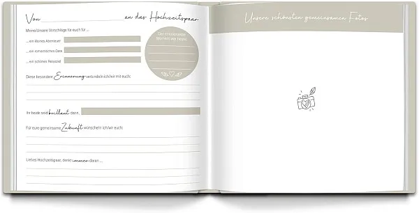 LEAF & GOLD Gästebuch Hochzeit