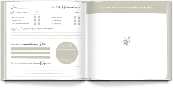 LEAF & GOLD Gästebuch Hochzeit