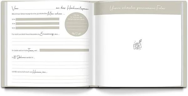 LEAF & GOLD Gästebuch Hochzeit