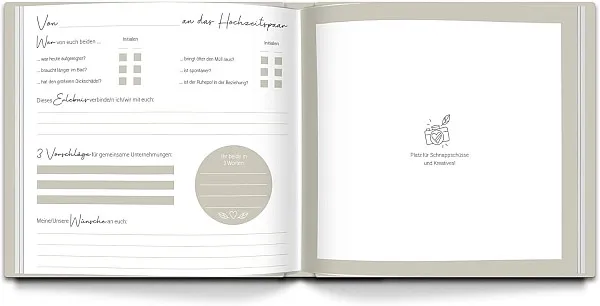 LEAF & GOLD Gästebuch Hochzeit