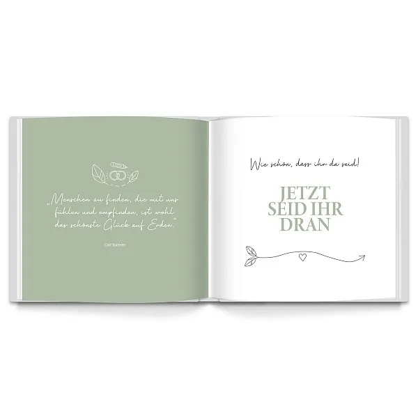 LEAF & GOLD Gästebuch Hochzeit Greenery