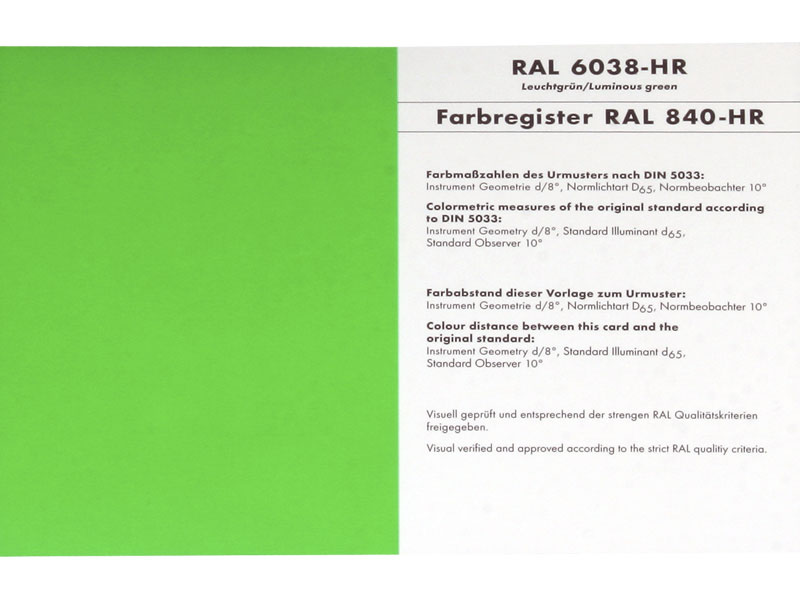 Ral 840 Hr Colour Chart