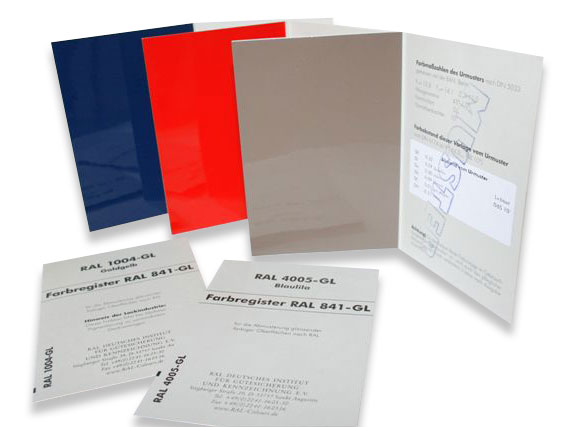 RAL 841-GL single color cards