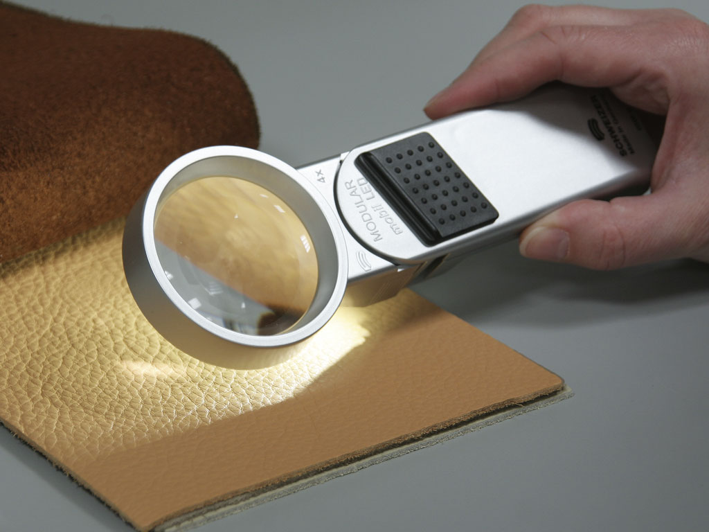 Luminous hand-held magnifier Tech-Line Modular as set