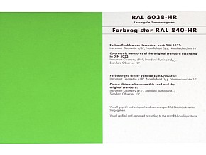 RAL 840-HR single color cards