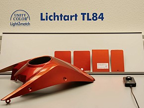 Light2match X-III: Lichtarten D65, TL84, A