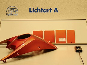 Light2match X-III: Lightsources D65, TL84, A