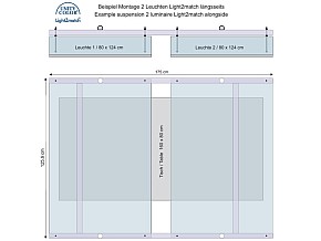 Aufhängerahmen für UC-Deckenleuchten