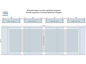 Aufhängerahmen für UC-Deckenleuchten